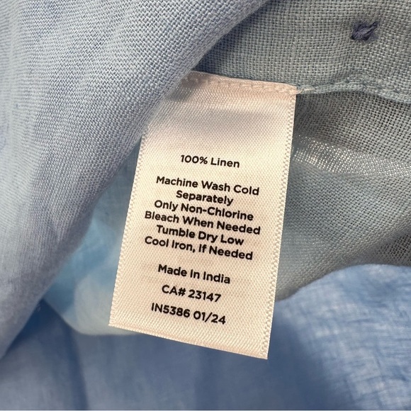 Talbots Linen Blue Ombré Sleeveless Blouse Top Plus 1X NEW - Picture 3 of 4